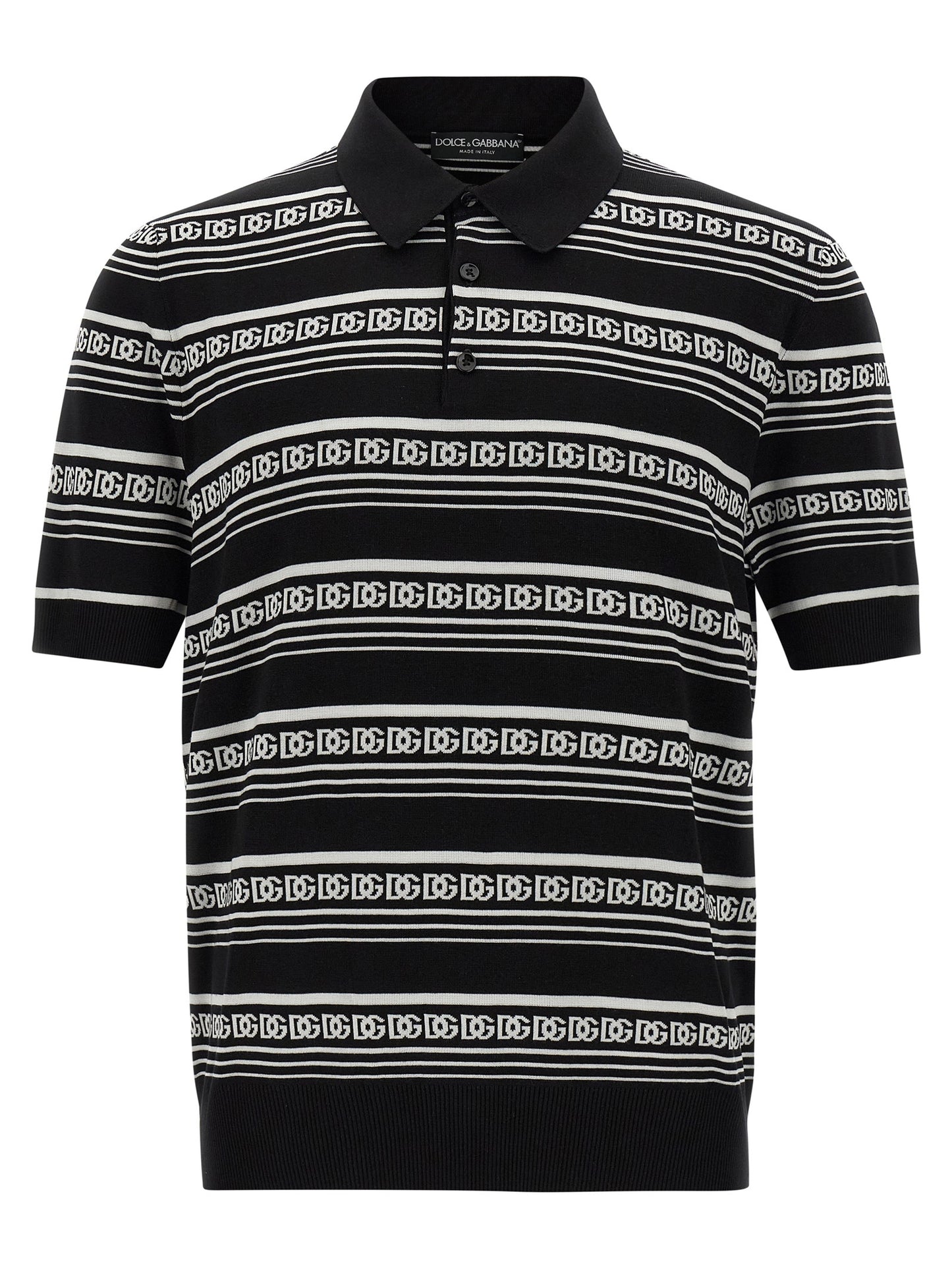 Bicolor Silk Polo Shirt