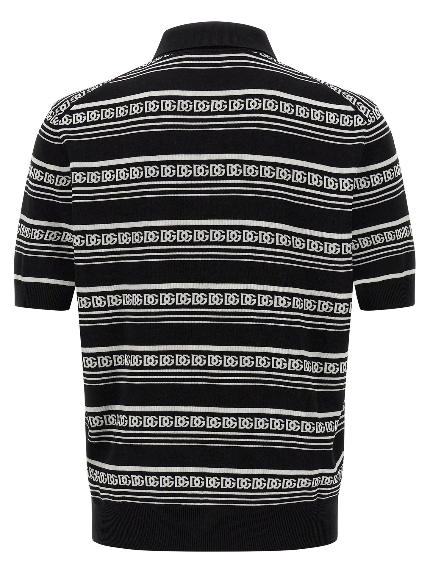 Bicolor Silk Polo Shirt
