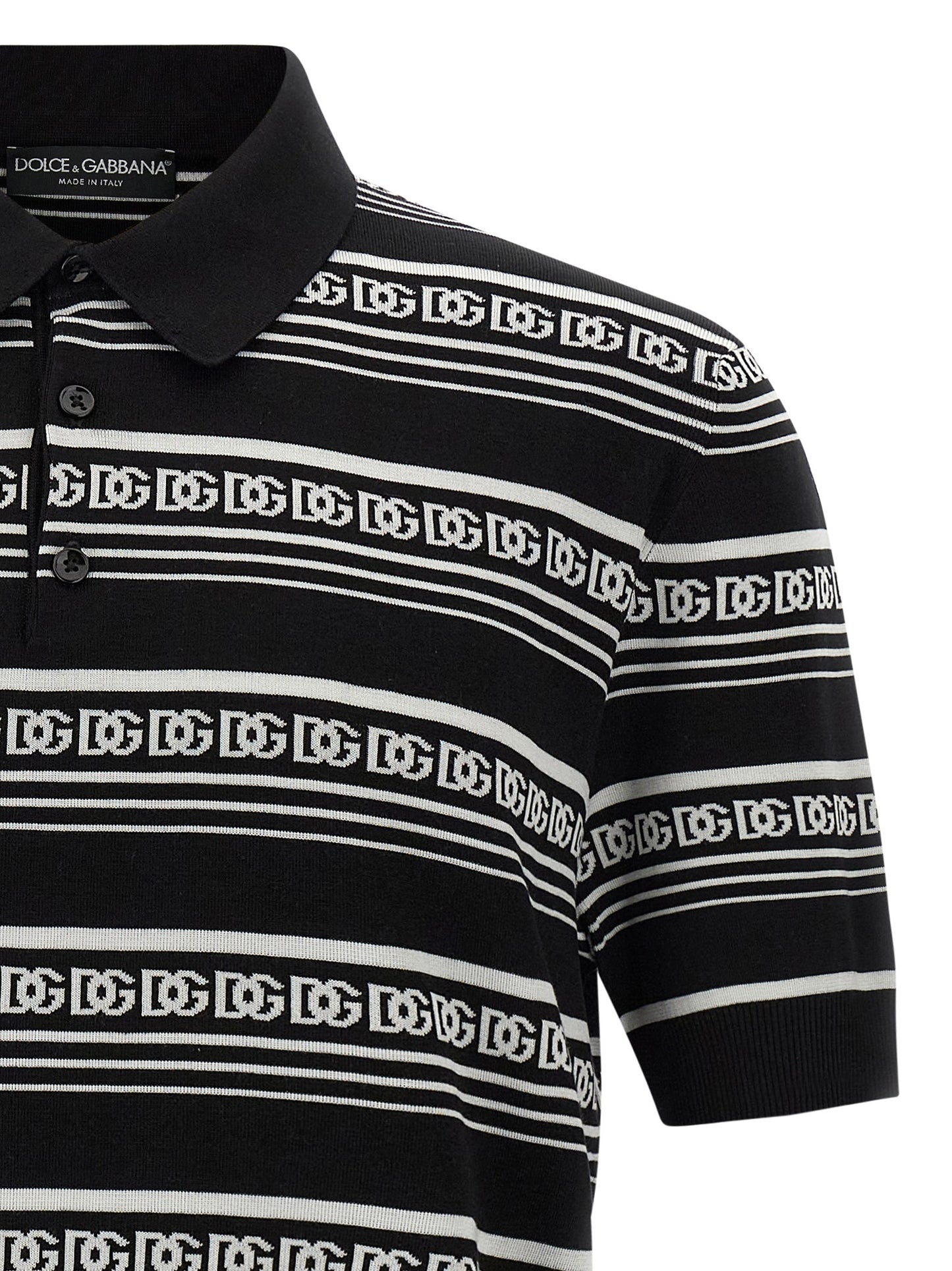 Bicolor Silk Polo Shirt