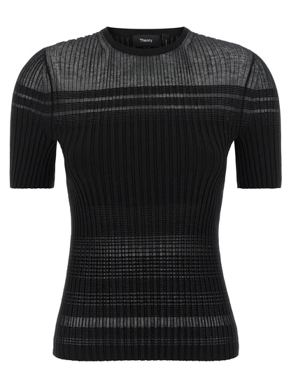 Black Viscose T-Shirt