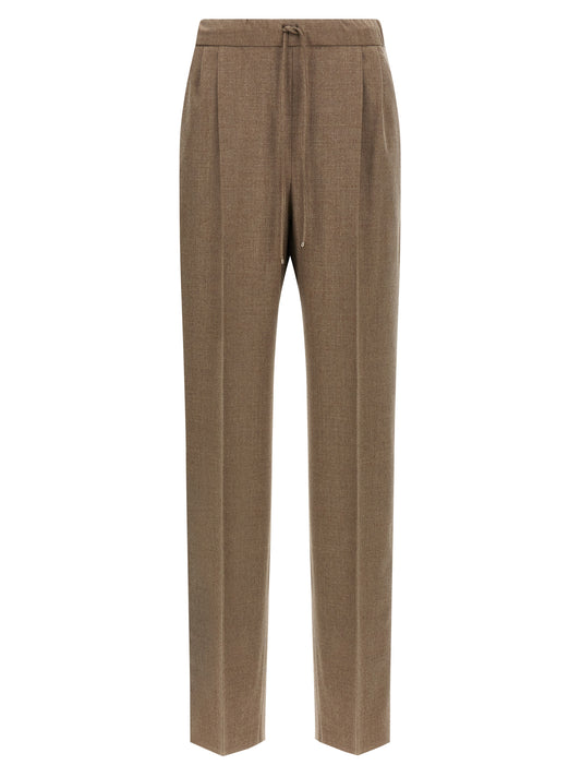 Gray Cashmere Casual Pants