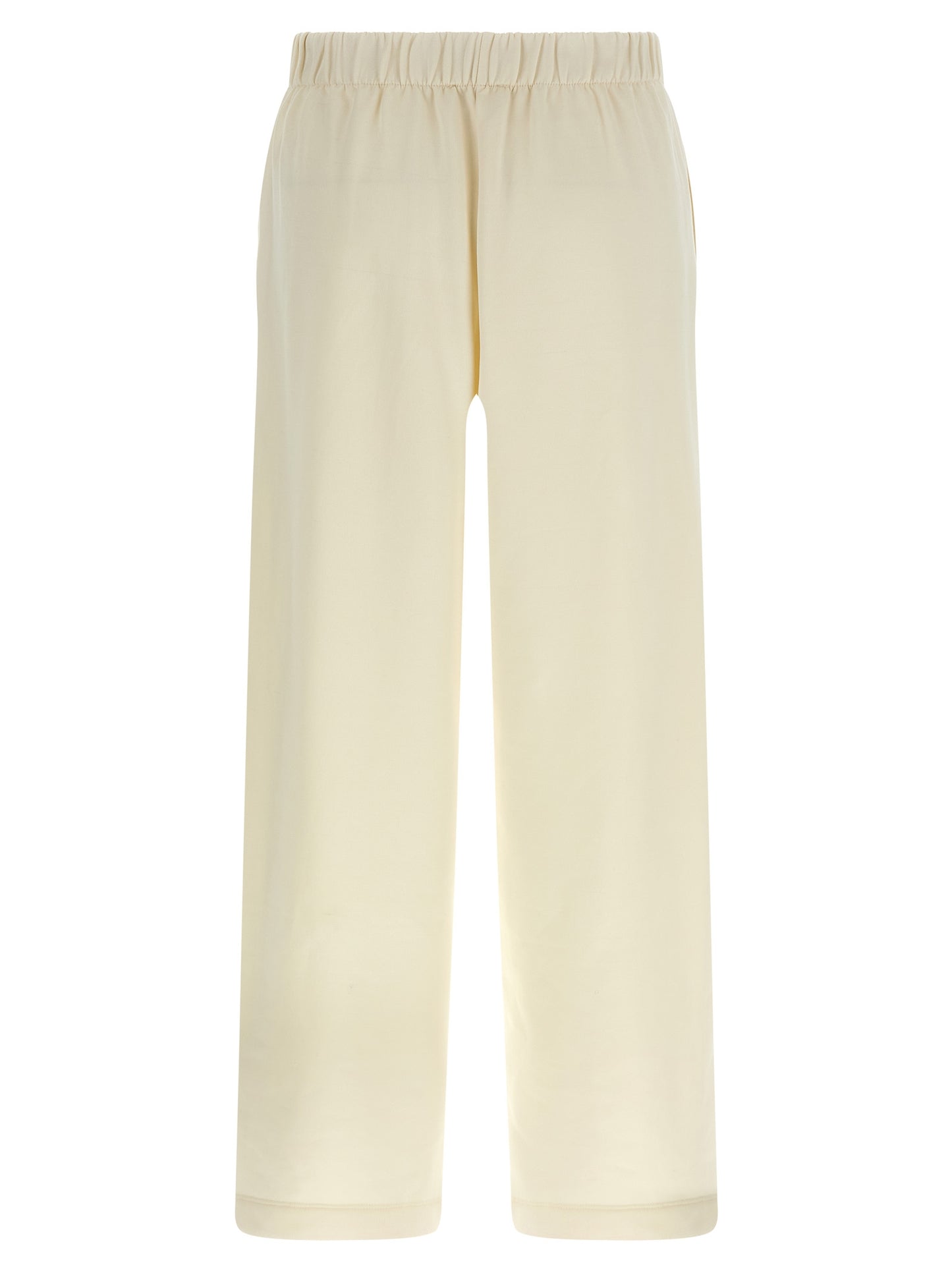 White Silk Casual Pants