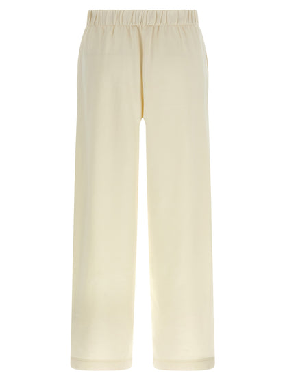 White Silk Casual Pants