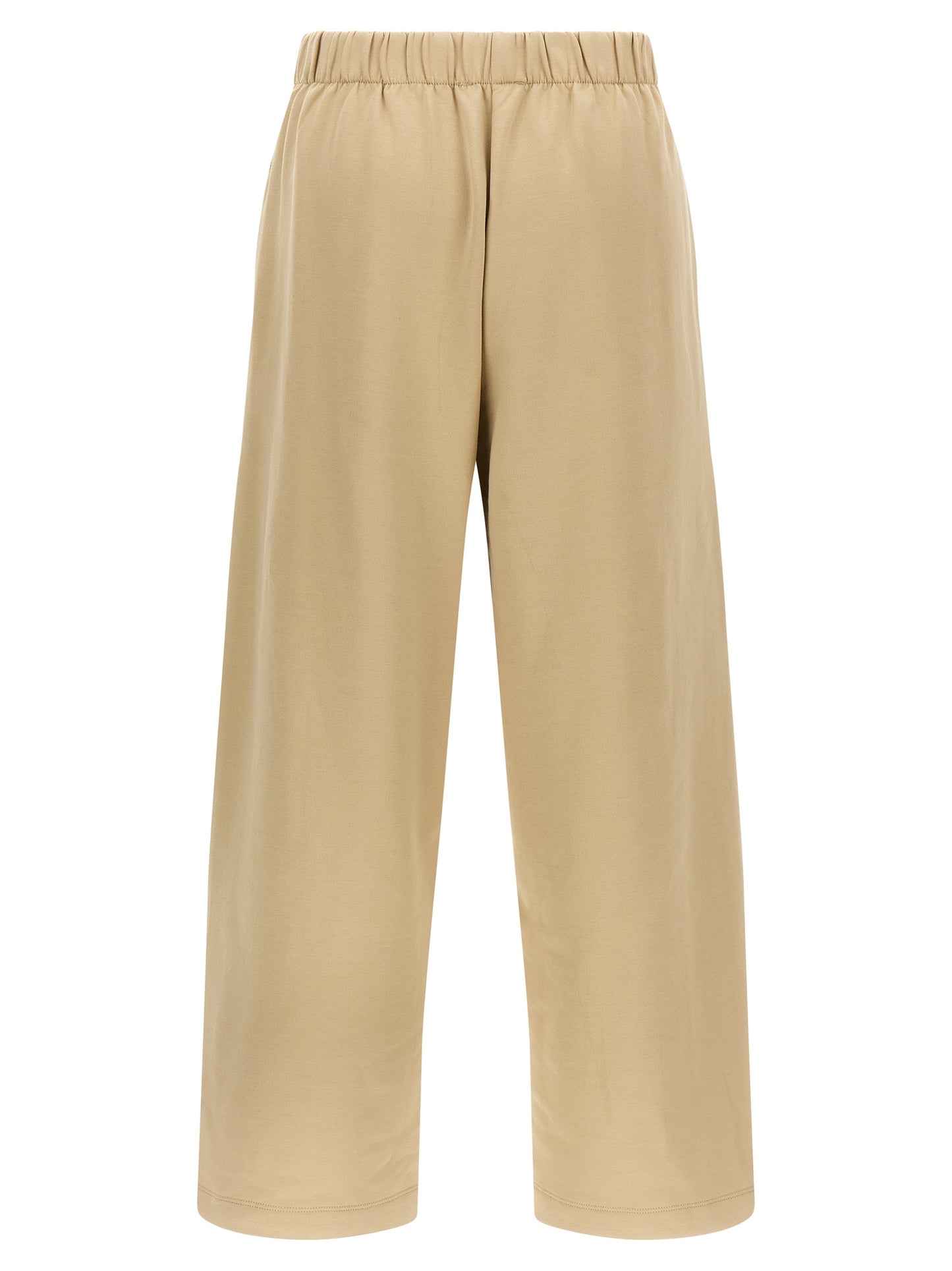 Brown Silk Casual Pants