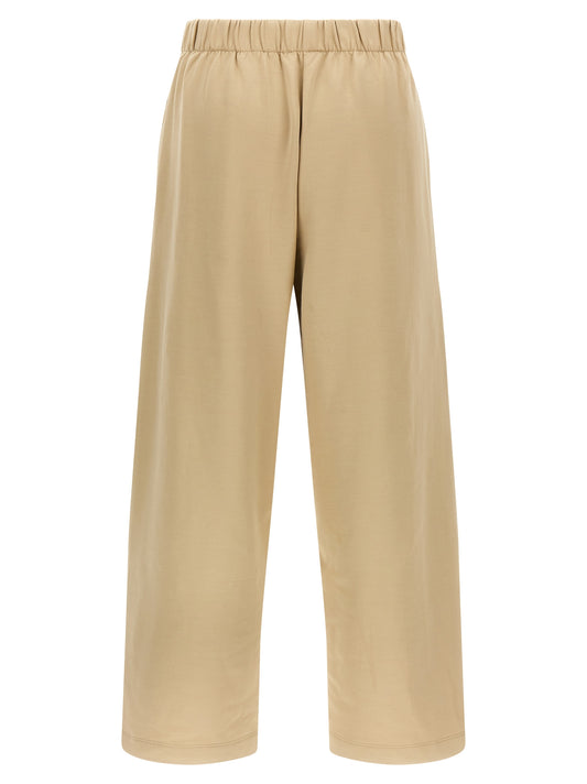 Brown Silk Casual Pants