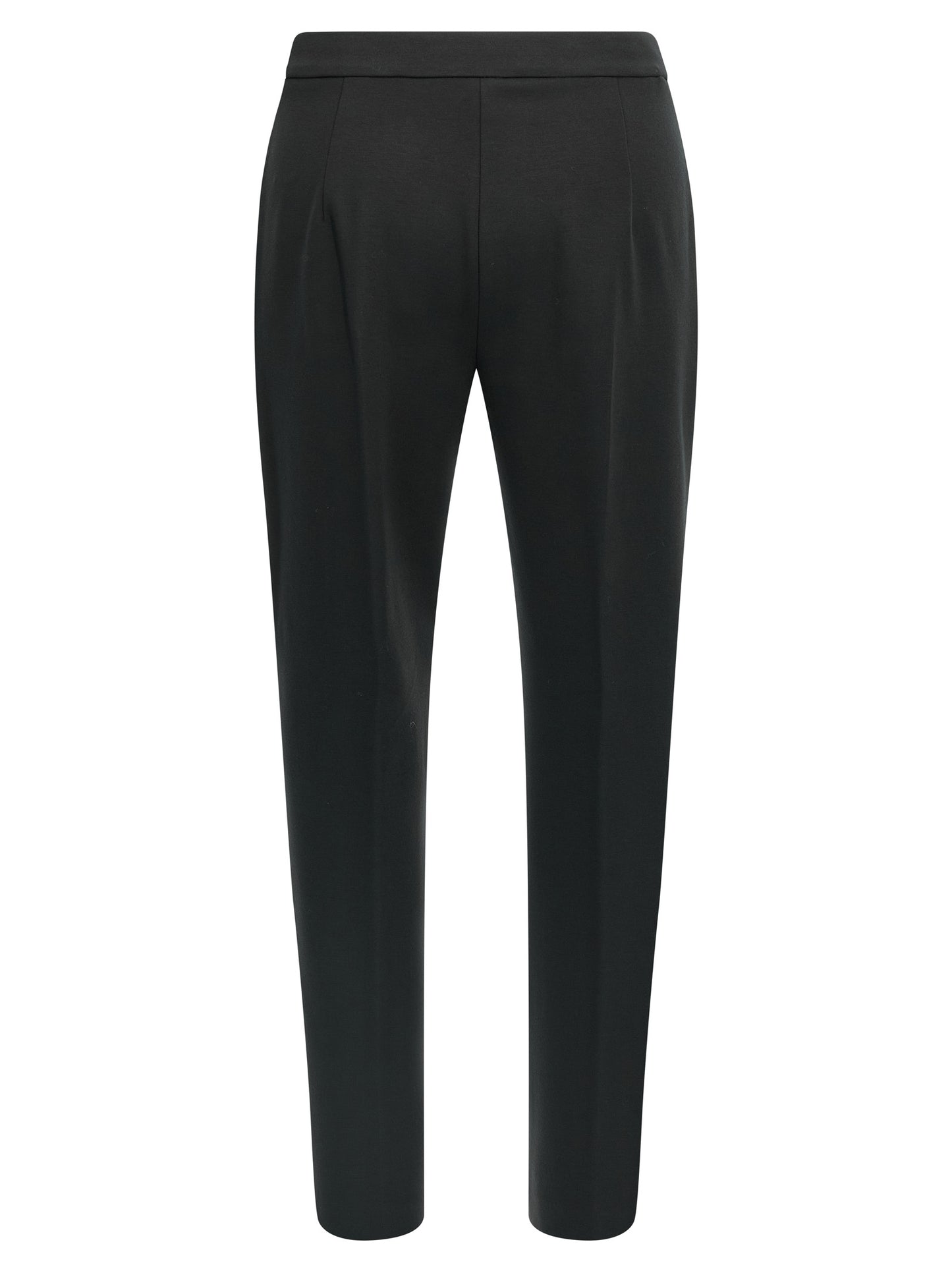Black Viscose Casual Pants