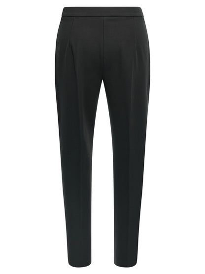 Black Viscose Casual Pants