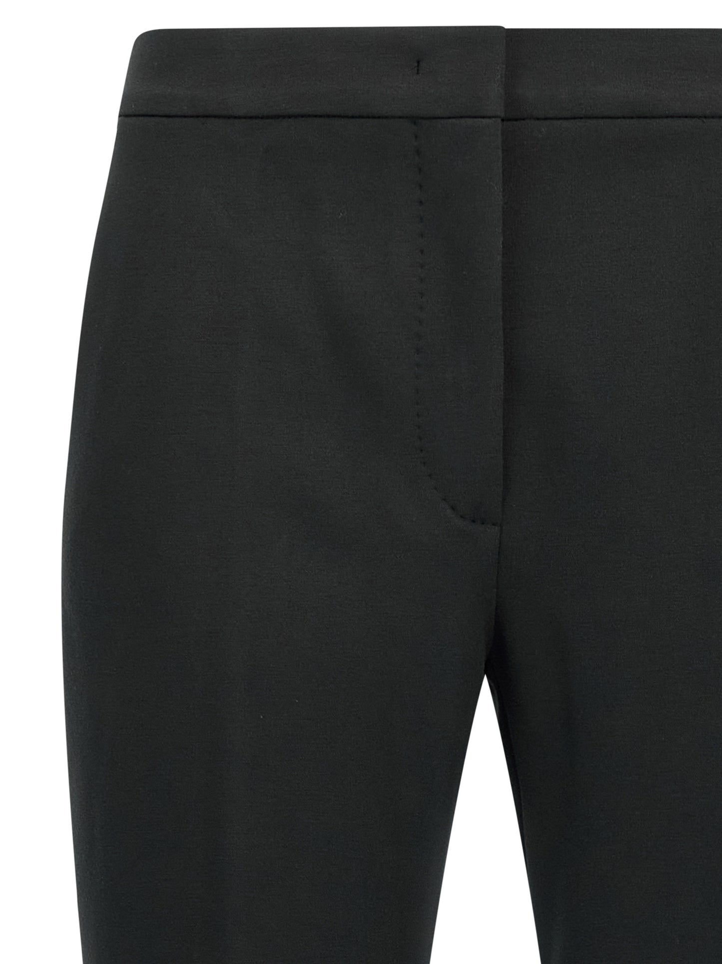 Black Viscose Casual Pants