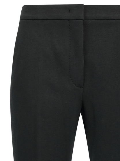Black Viscose Casual Pants