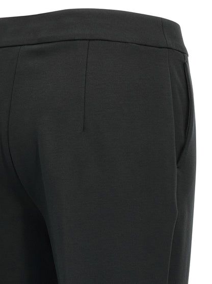 Black Viscose Casual Pants