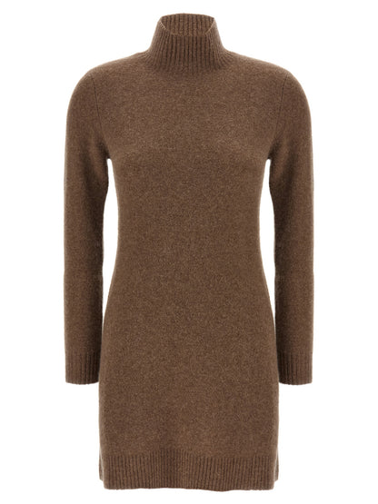 Gray Cashmere Short Dress