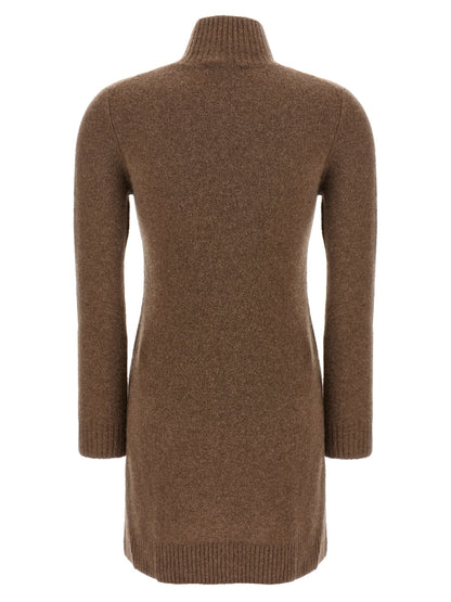 Gray Cashmere Short Dress