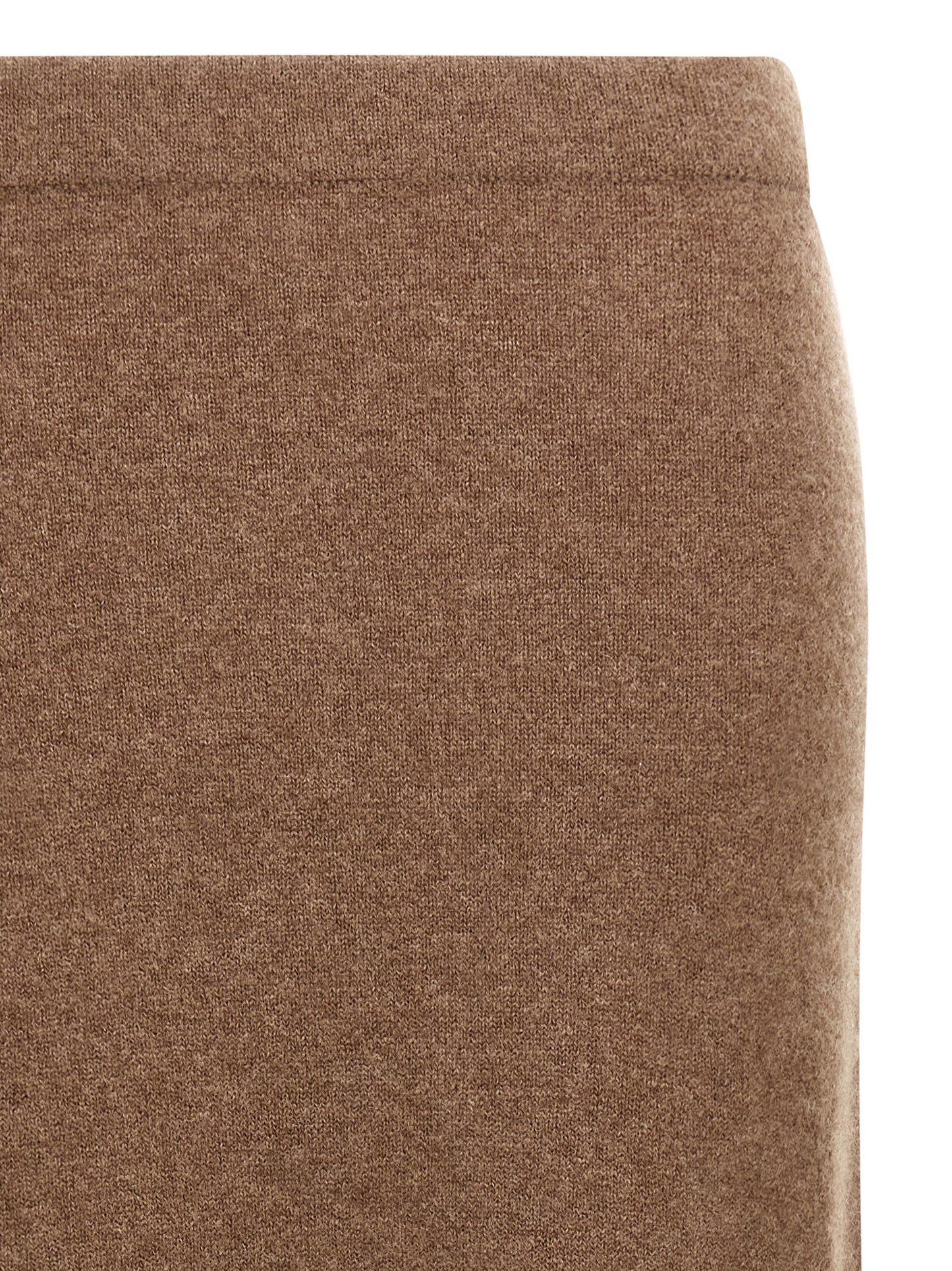 Gray Cashmere Midi Skirt