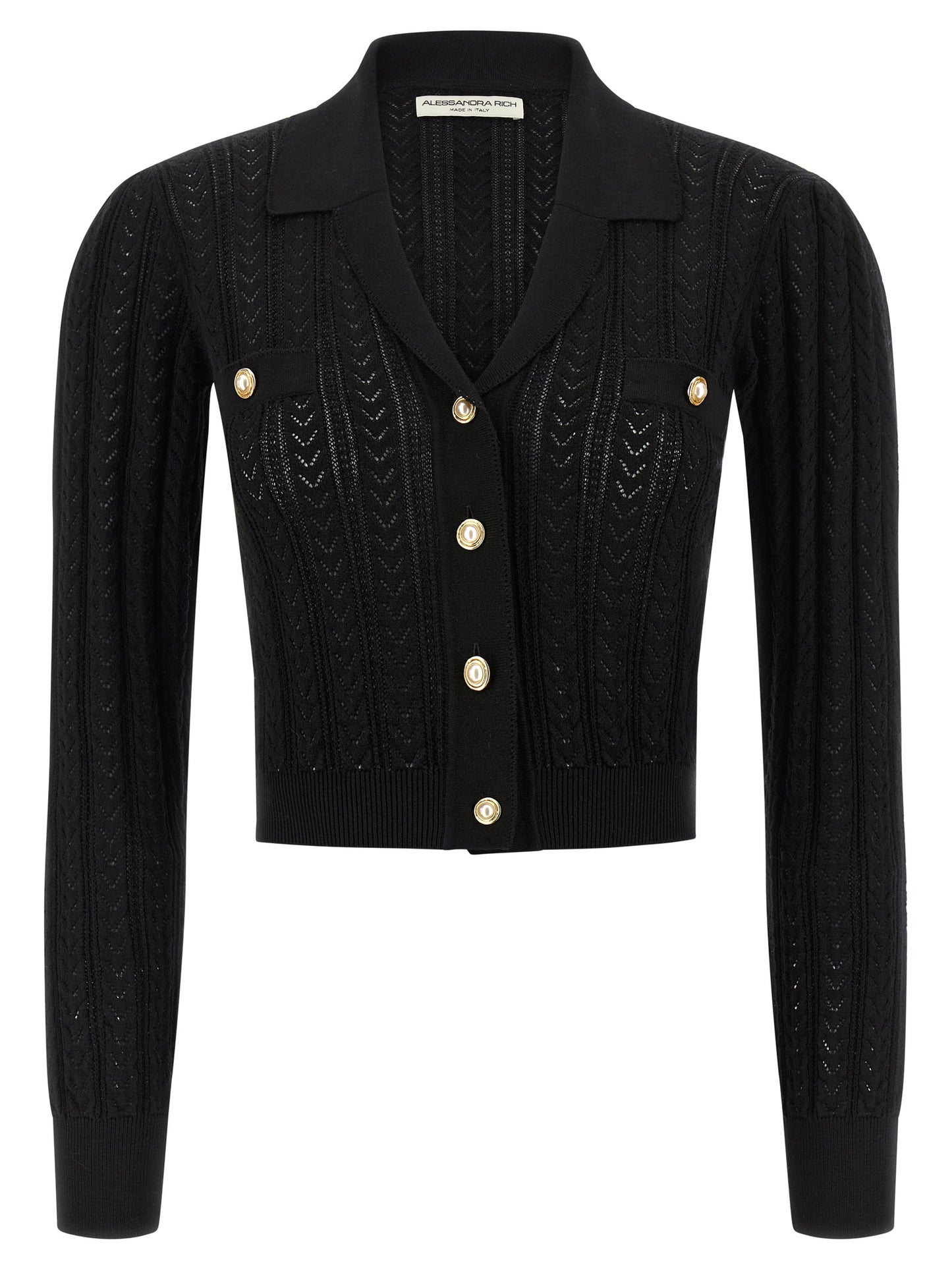 Black Cotton Cardigan