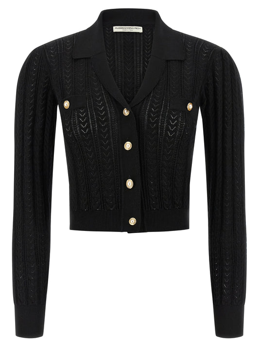 Black Cotton Cardigan
