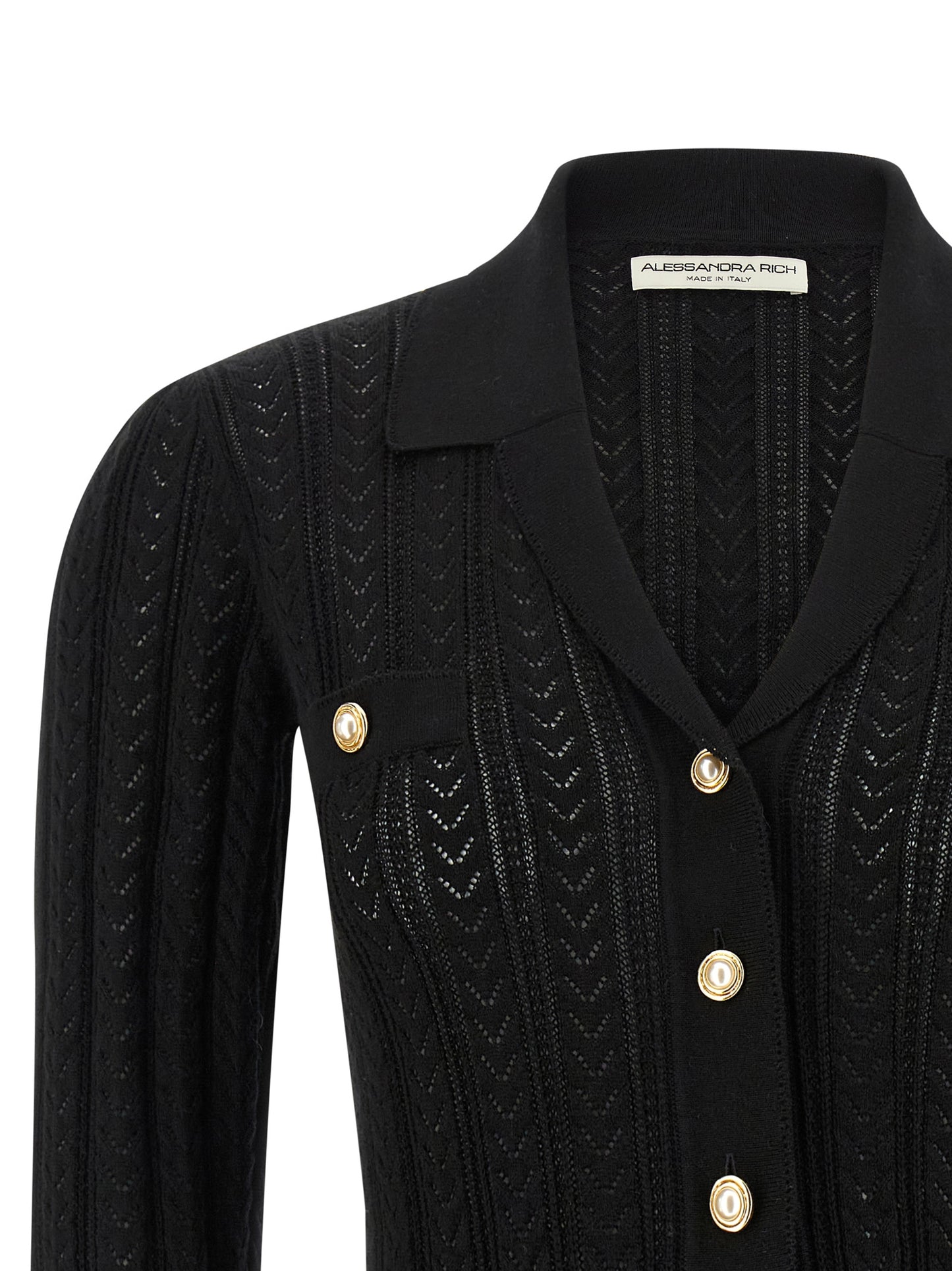 Black Cotton Cardigan