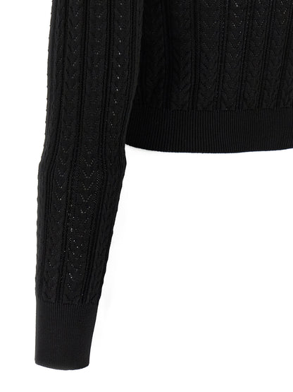 Black Cotton Cardigan