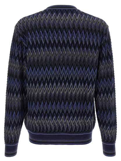 Blue Wool Cardigan
