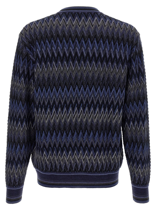 Blue Wool Cardigan