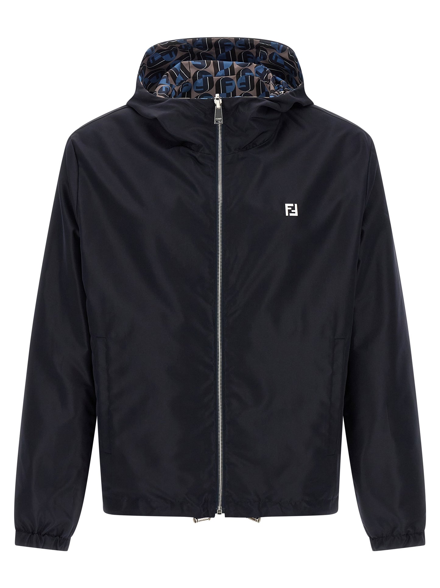 Blue Polyester Shell Jacket