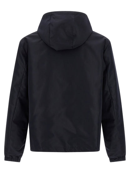 Blue Polyester Shell Jacket