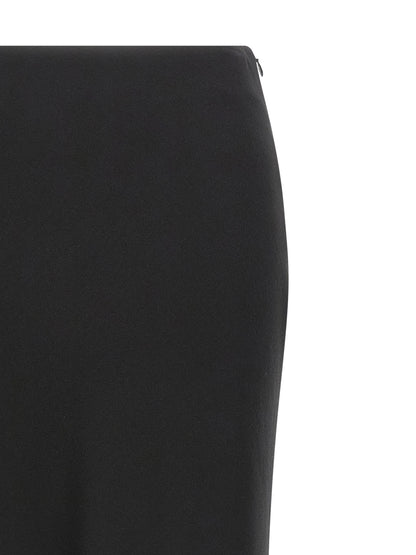 Black Virgin Wool Mini Skirt