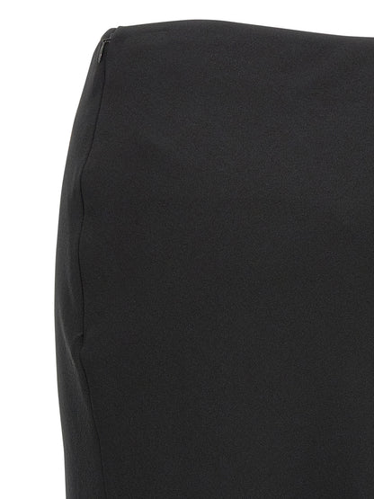 Black Virgin Wool Mini Skirt