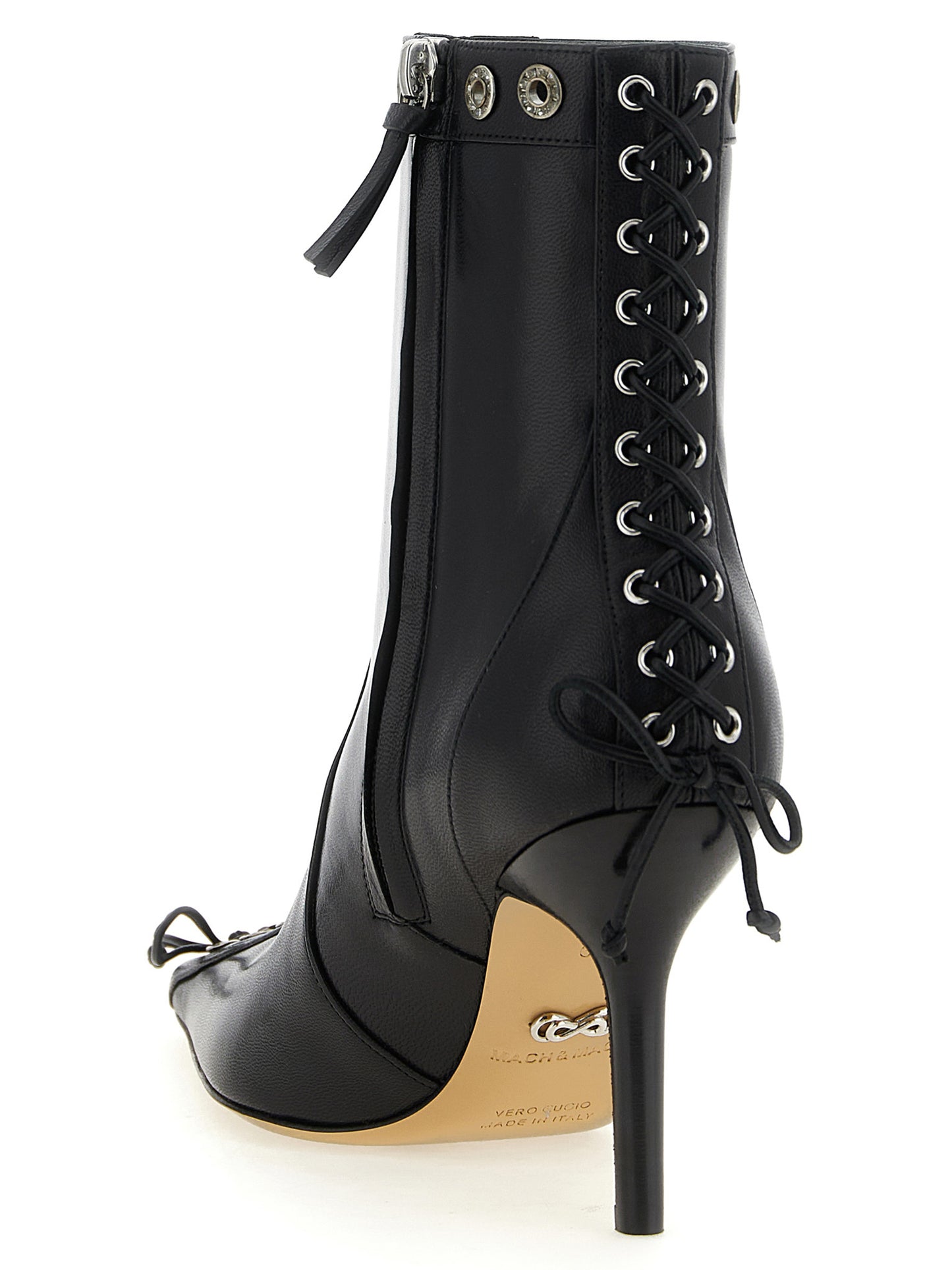 Black Calfskin Ankle Boots