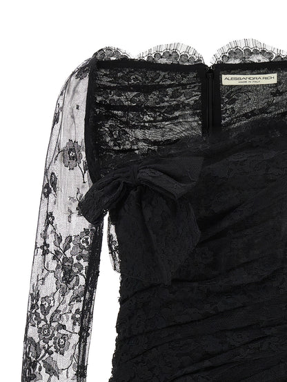 Black Organic Cotton Short Dress