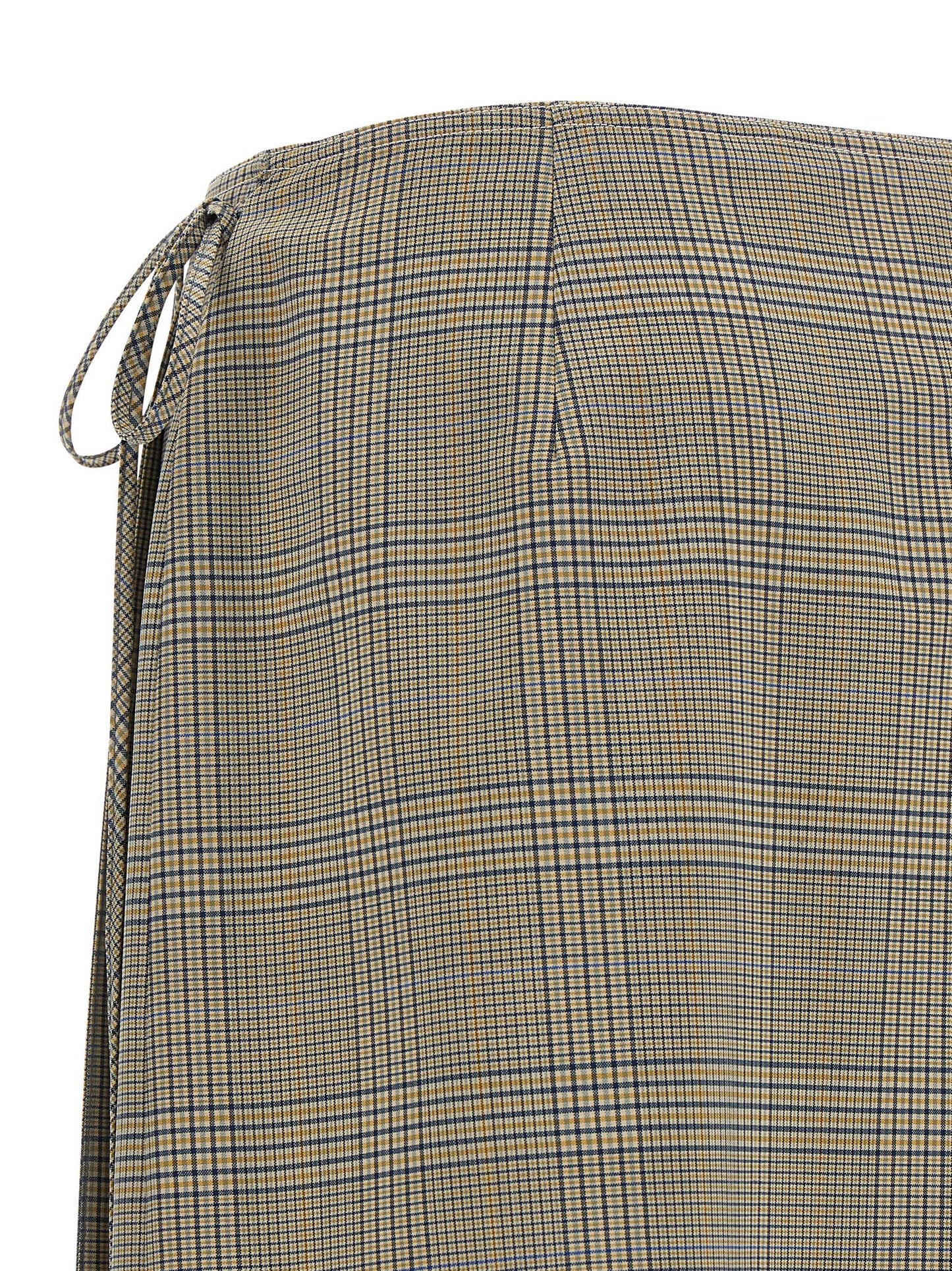Gray Polyester Midi Skirt