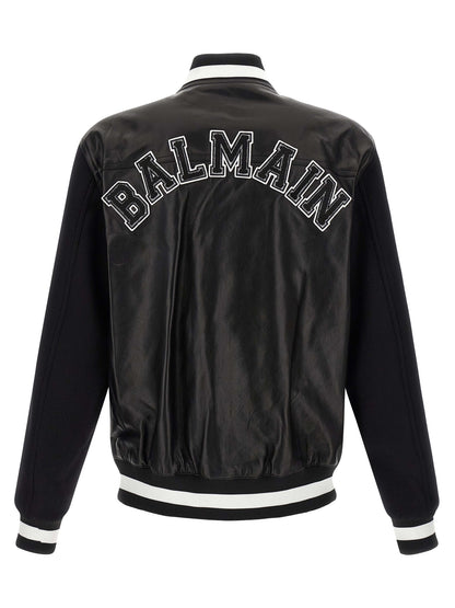 Bicolor Lamb Leather Leather Jacket