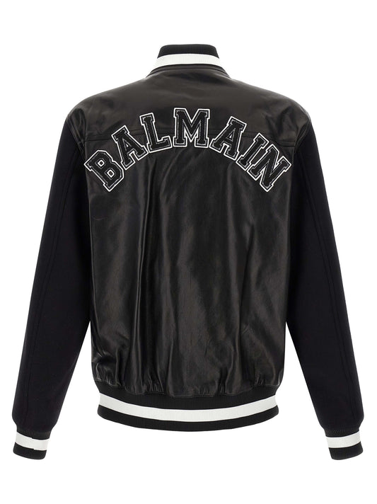 Bicolor Lamb Leather Leather Jacket