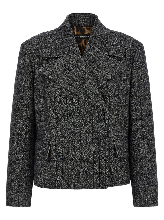 Bicolor Elastane Blazer