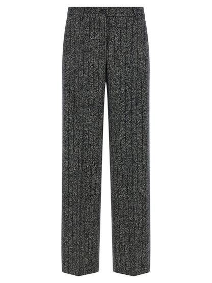 Bicolor Virgin Wool Casual Pants