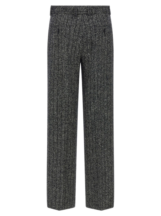 Bicolor Virgin Wool Casual Pants