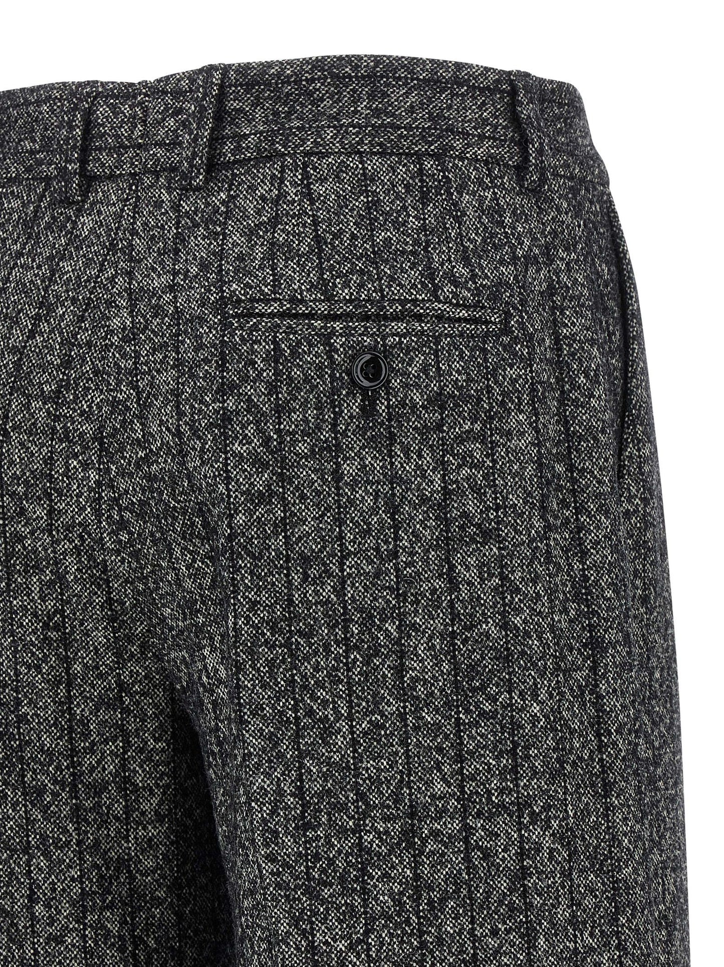 Bicolor Virgin Wool Casual Pants
