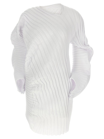 White Polyester Casual Dress