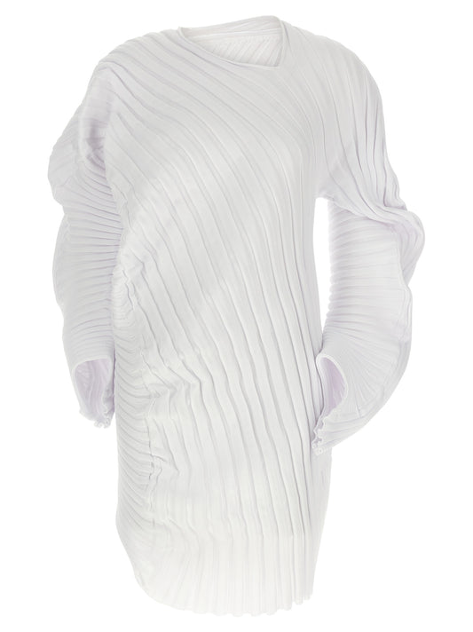 White Polyester Casual Dress