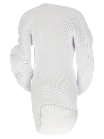 White Polyester Casual Dress