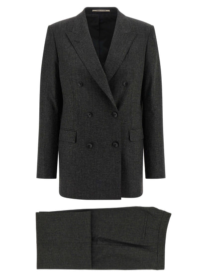 Gray Viscose Two-Piece Suit