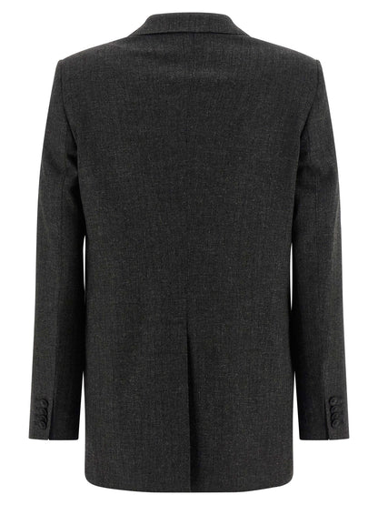 Gray Viscose Two-Piece Suit
