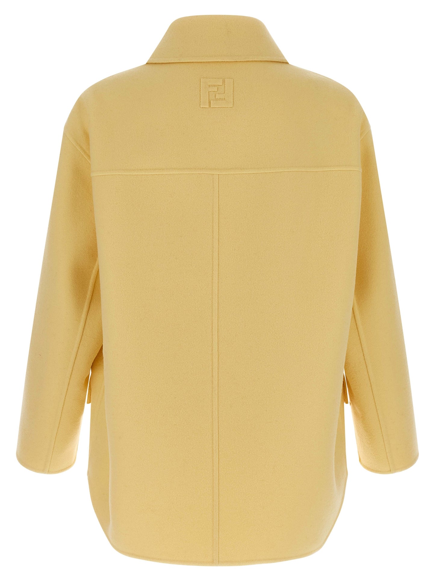 Bicolor Virgin Wool Coat