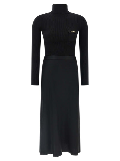 Black Lycra Midi Dress