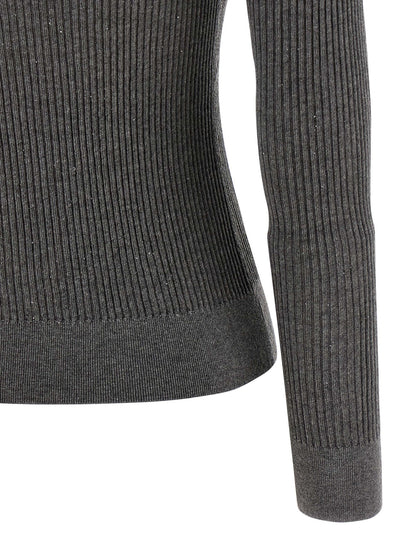 Gray Silk Cardigan