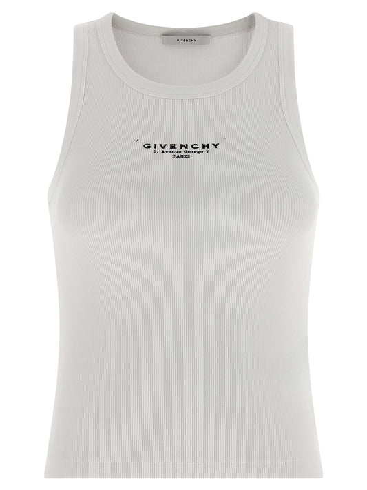 White Cotton Sleeveles T-Shirt