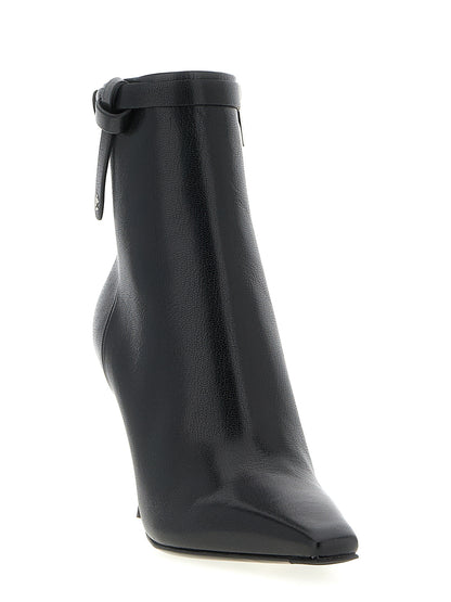 Black Leather Ankle Boots