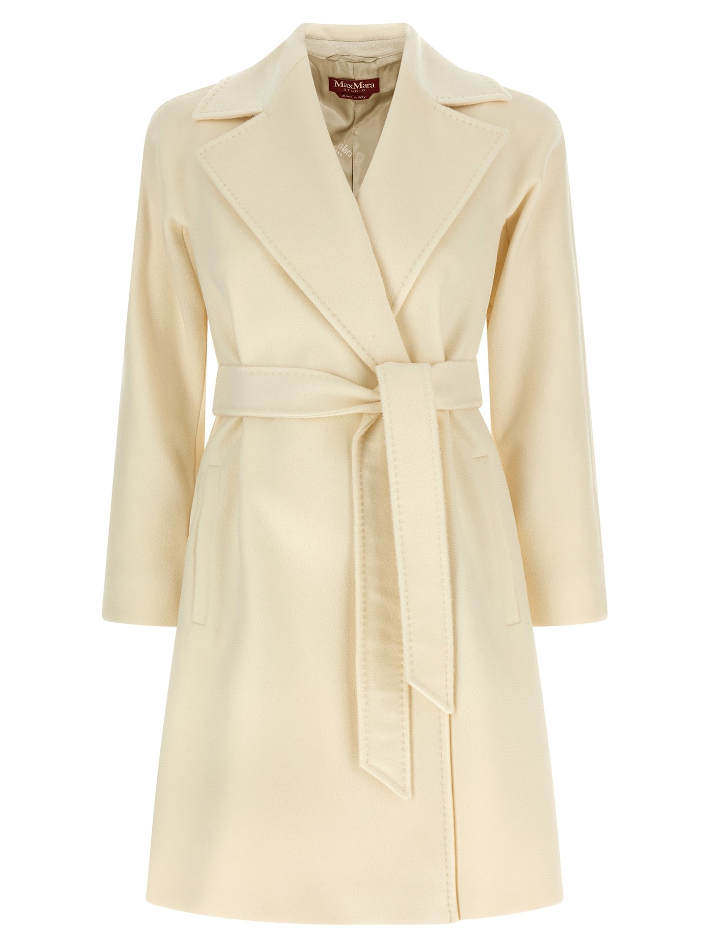 White Virgin Wool Coat