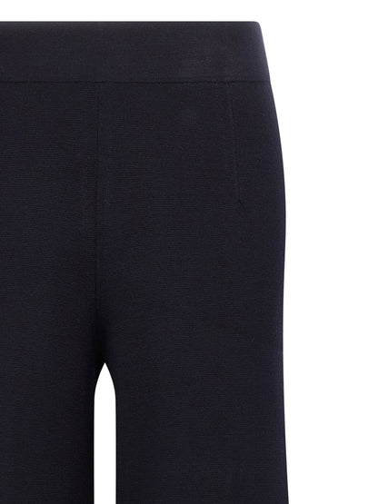 Blue Viscose Casual Pants