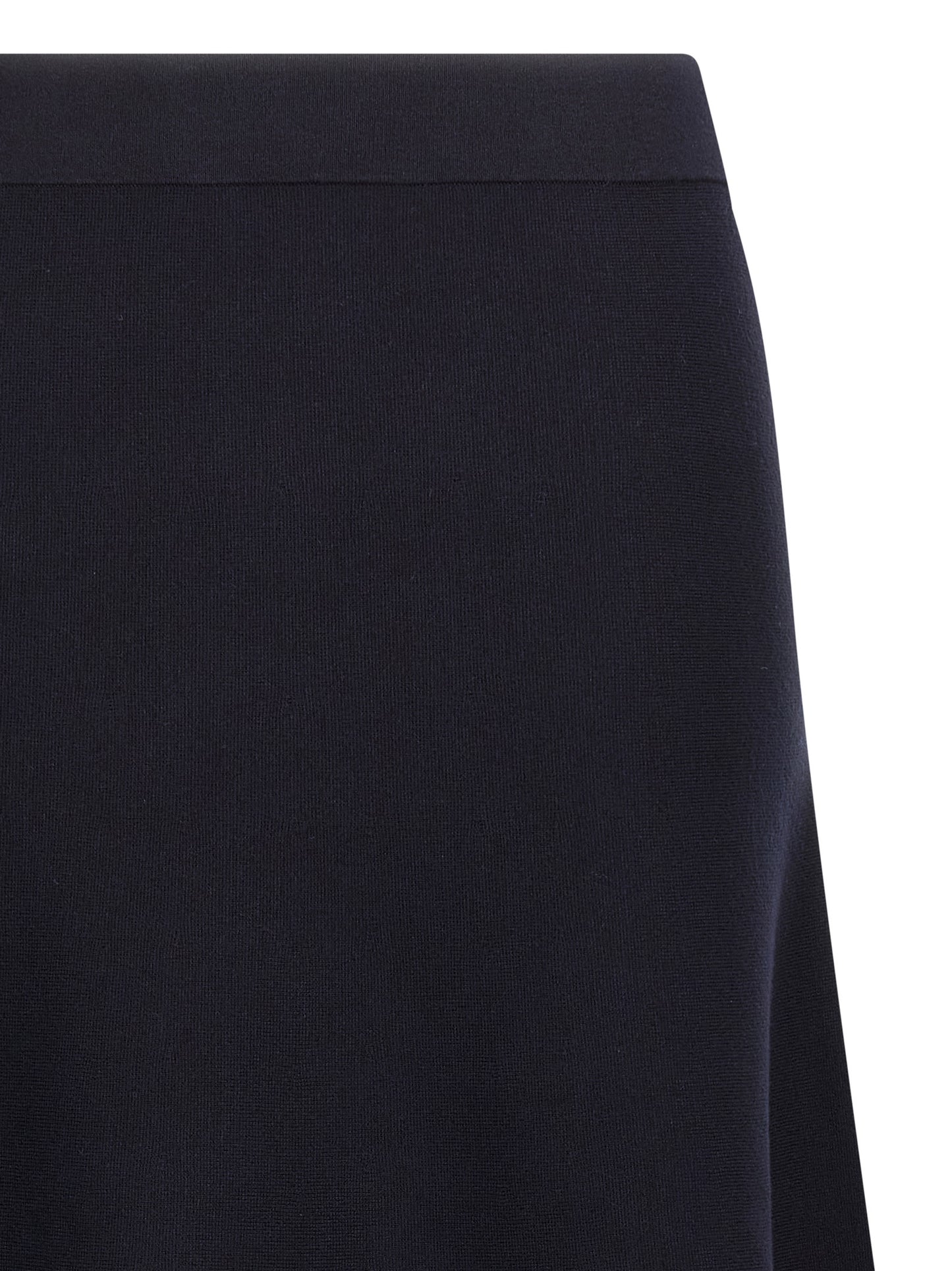 Blue Viscose Midi Skirt