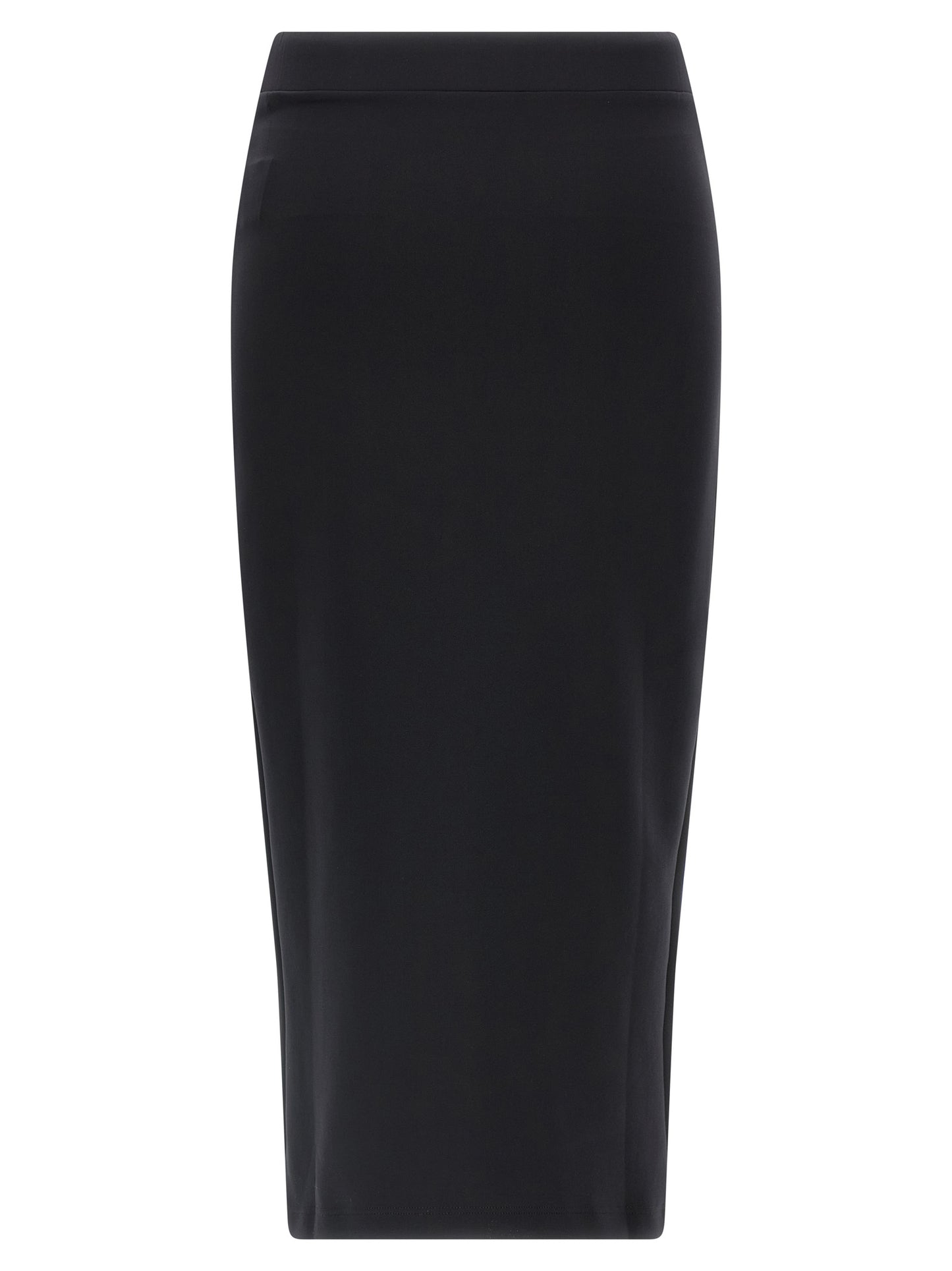 Black Polyamide Midi Skirt